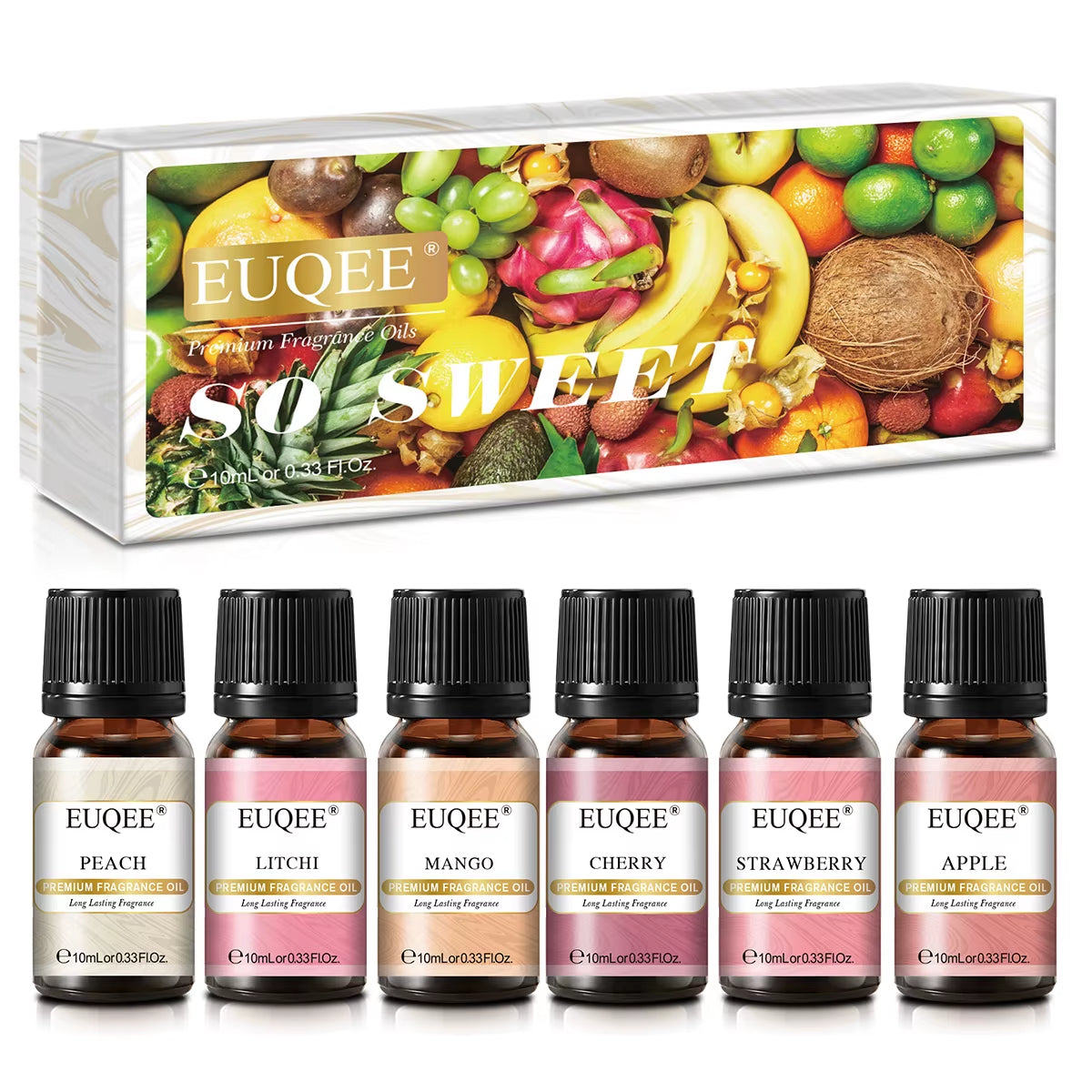 6Pcs Fragrance Oils Set 10Ml Aroma Oil Gift Box for Humidifier Diffuser Candle Soap Making Air Freshener
