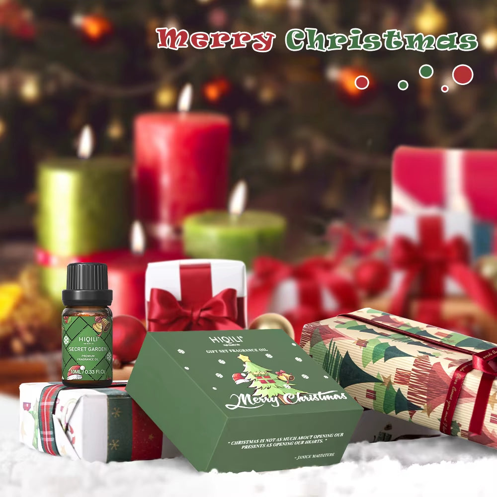 3PCS Christmas Fragrance Oils Gift Set Essential Oil Suitable for Humidifier Aromatherapy Diffuser Massage Soap Making