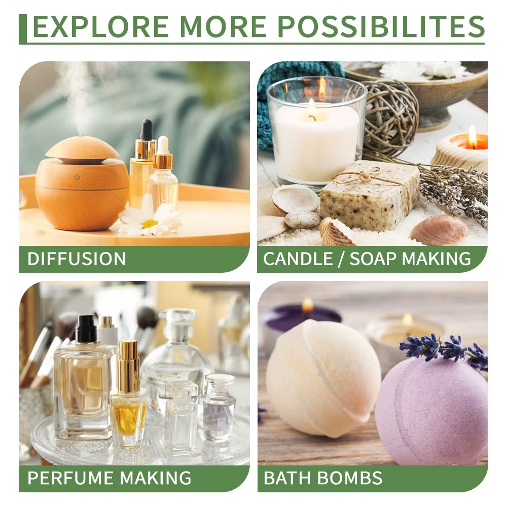 3PCS Christmas Fragrance Oils Gift Set Essential Oil Suitable for Humidifier Aromatherapy Diffuser Massage Soap Making