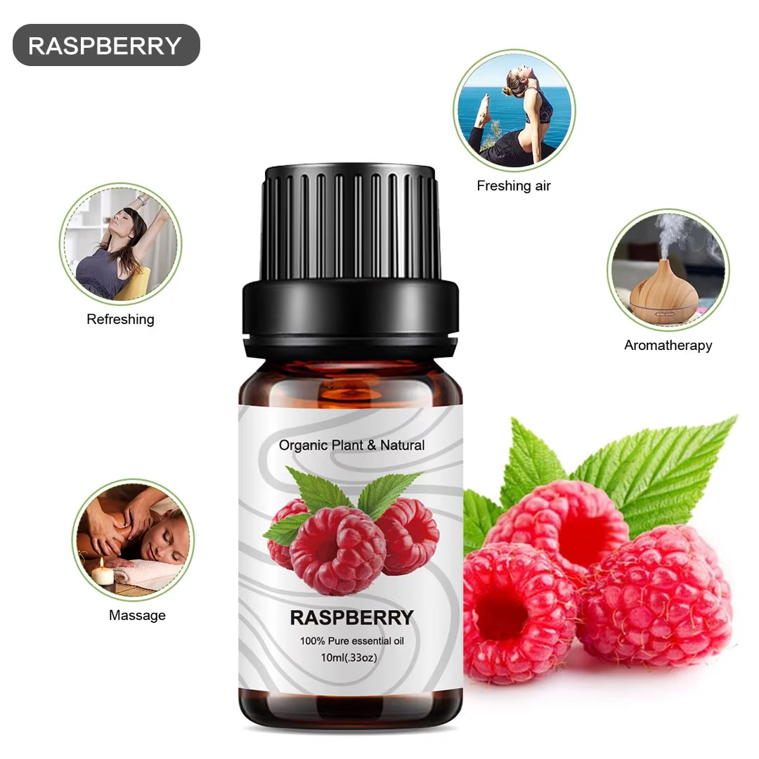 10ML Fragrance Oil Nature Plant Making Diffuser Essential Oils Strawberry Mango Pineapple Flavoring Oil for Diy Candle Soap